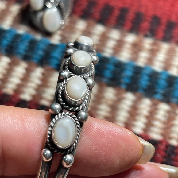 SOLD …Navajo MOP Sterling Cuff - Picture 5 of 5